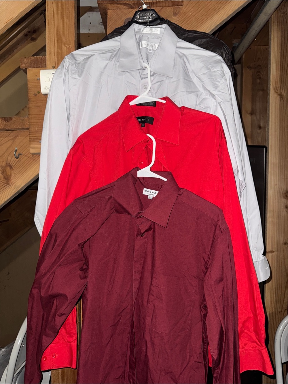 Men's Dress Shirt - Deep Burgundy Color